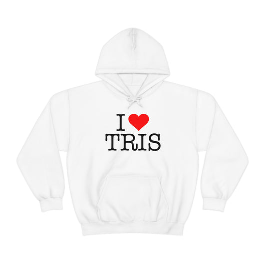 "I LOVE TRIS" Hoodie - White